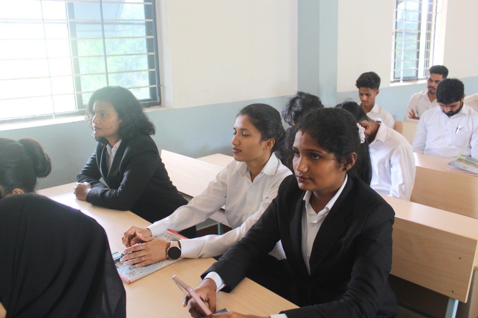 Students in a group exercise