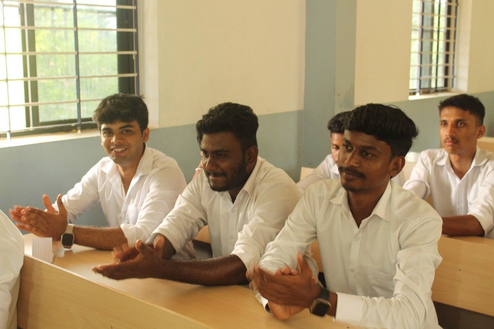 Students presenting in class